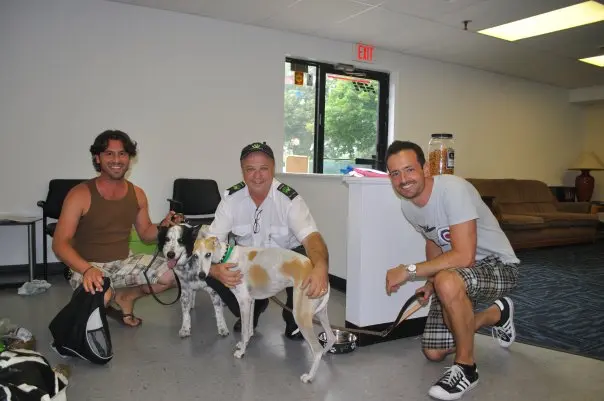 Pet voyage Staff and customers at the check-in lounge